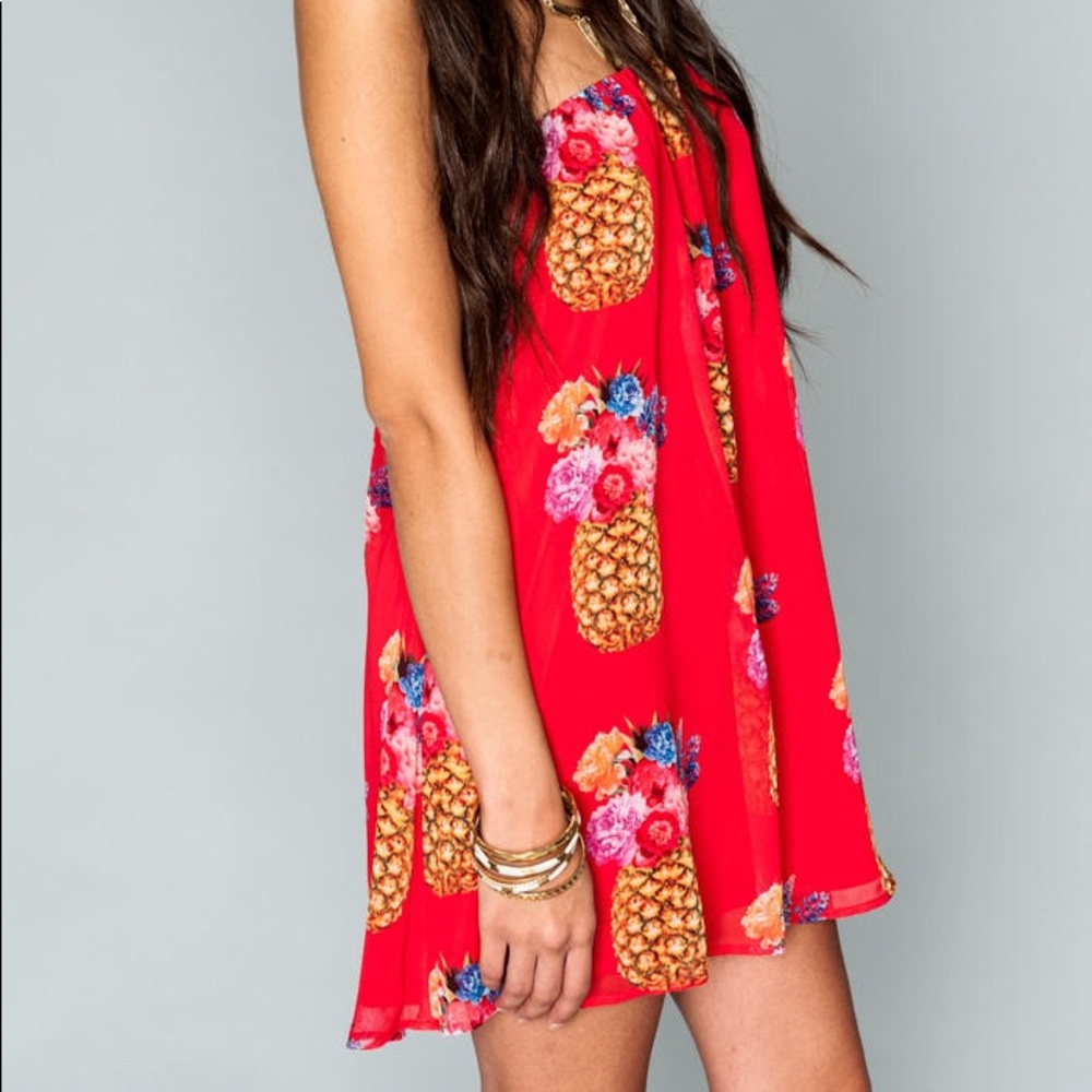 Show Me Your Mumu Lorraine Tube Dress Pineapple